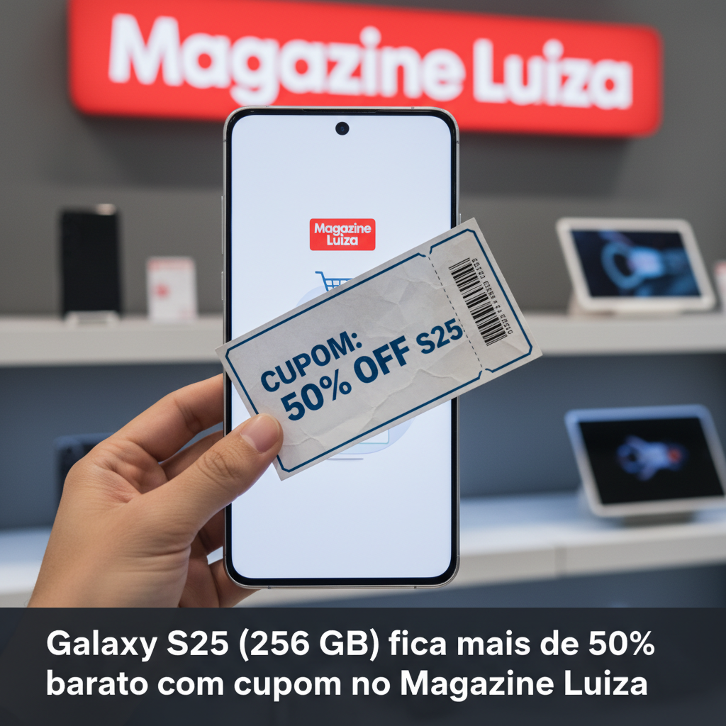 Galaxy S25 256GB com 52% off no Magazine Luiza via Pix