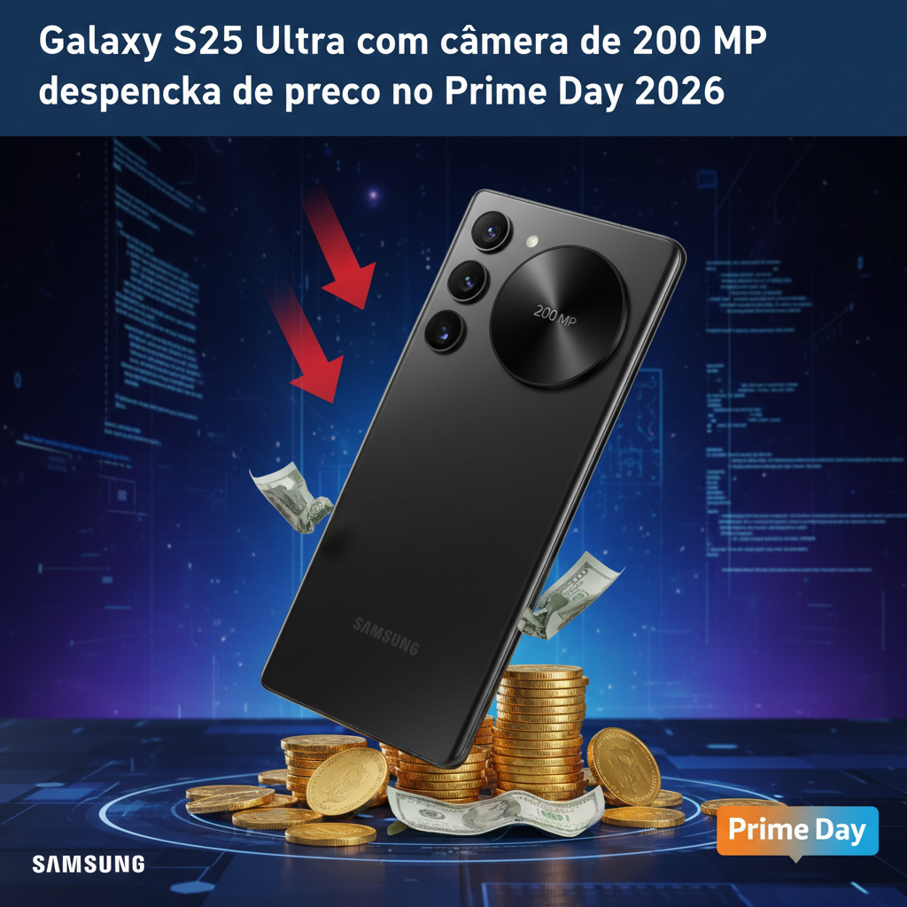 Galaxy S25 Ultra com câmera de 200 MP recebe desconto histórico de 60% no Prime Day 2026