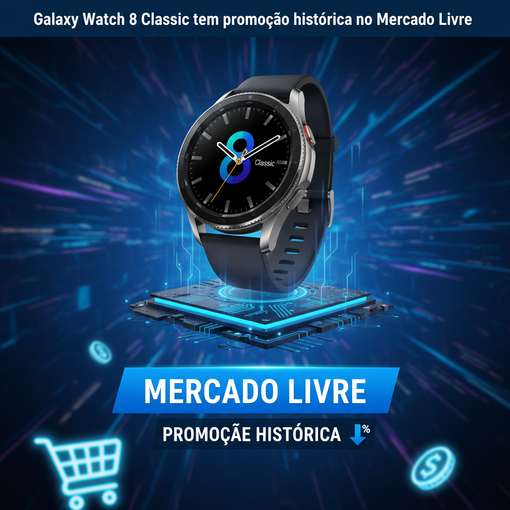 Galaxy Watch 8 Classic atinge menor preço histórico no Mercado Livre